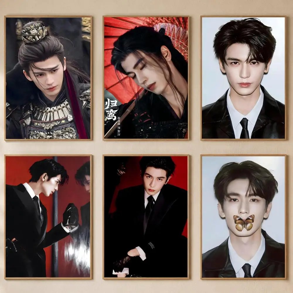 Chinese Actor Z-Zhang Linghe Poster PP Self-Adhesive Bedroom Gaming Cafe/Bar Vintage Aesthetic Decor Ideal Gift