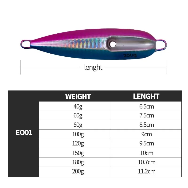 طعوم صيد معدنية ذات رأس رصاص من توبلين ، طعوم صيد بطيئة ، طعوم أخطبوط صناعي ، صيد سمك الحبار ، 40 جم ، 60 جم ، 80 جم ، g