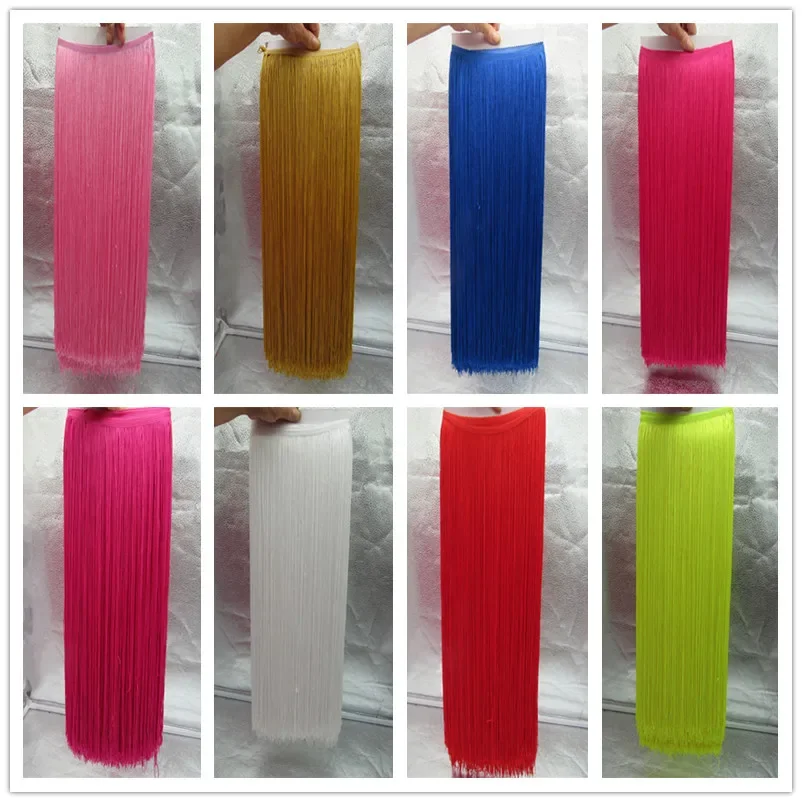 

5 Meters 100CM Long Lace Fringe Trim Tassel Fringe Trimming For Diy Latin Dress Stage Clothes Accessories Lace Ribbon