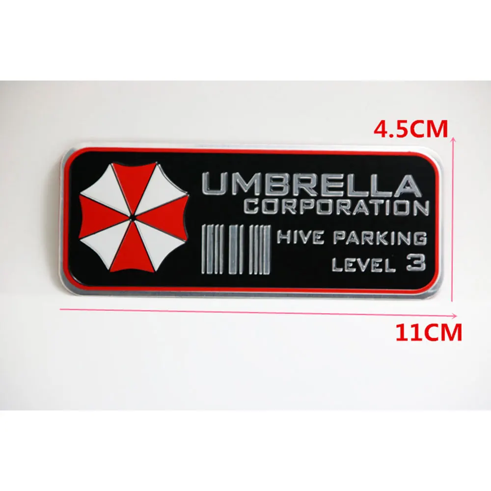 Pegatina de aleación de aluminio para coche, paraguas, residentes, panal, nivel de estacionamiento 3, decoración de coche, pegatina de Metal, calcomanía para motocicleta y coche