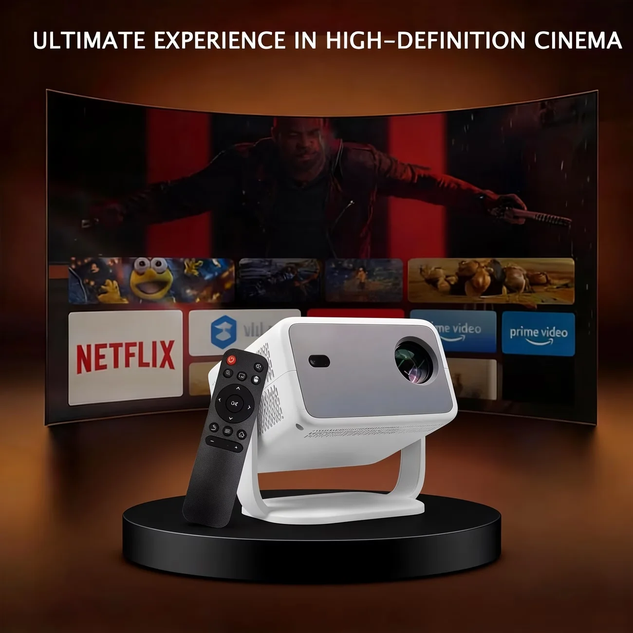 

Проектор L018, домашний кинотеатр, поддержка 4K HD, нативное разрешение 1080P, система Android 11.0, идеальный подарок на праздники, день рождения, для семьи.