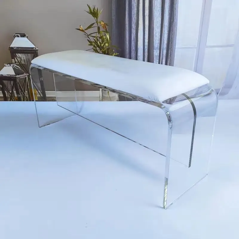 Fashion Lightweight Luxury Acrylic Shoe Changing Stool