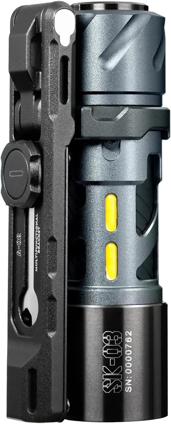 SK03 PRO 1000 Lumens LED Mini EDC Rechargeable Flashlight with Magnetic Bracket 4 Colors Filters