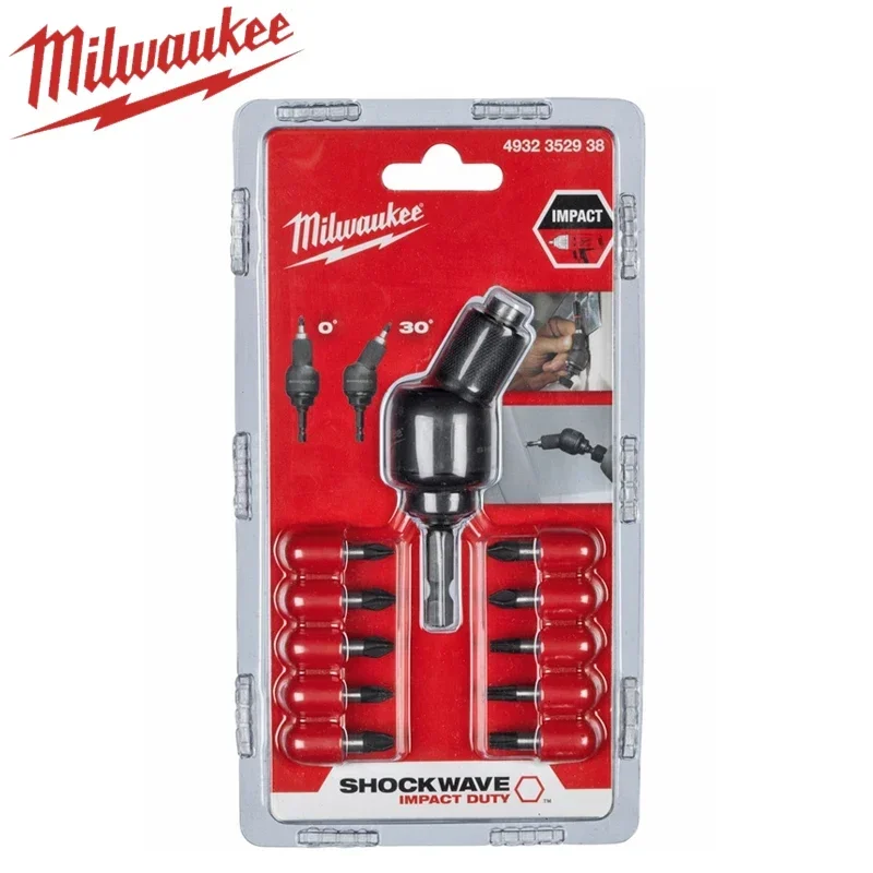 Milwaukee 11 Piece Shockwave Knuckle Offset Attachment Electric Drill Driver Bits MILWAUKEE Power Tool Accessories 4932459781