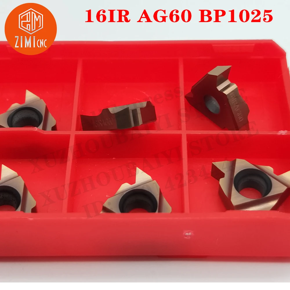 16IR AG60 BP1025 AG60 أدوات الخراطة الخيطية إدراج CNC تحول إدراج خيط تقطيع ميكانيكي أدوات مخرطة معدنية إدراج كربيد