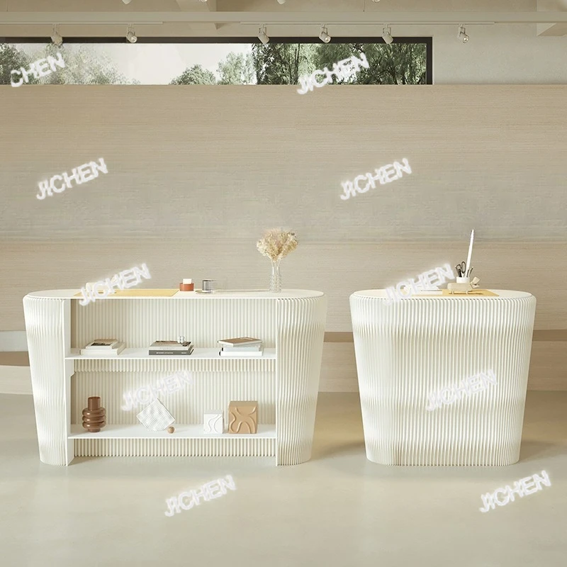 

Стойка регистрации бумаги ZQ, средний и маленький офисный стол для приема, медицинский салон красоты, дизайн студии, художественная дуга