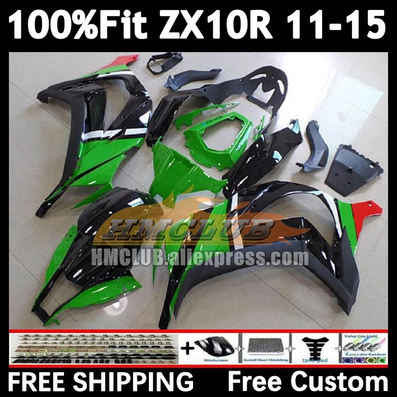 Injection Body For KAWASAKI NINJA ZX 10R 1000 stock green 2011 2012 2013 2014 2015 170No.12 ZX-10R ZX10R 11 12 13 14 15 Fairing