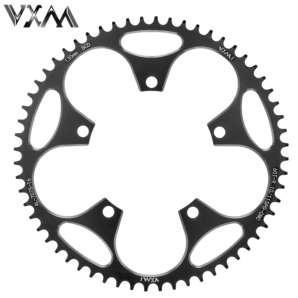 

VXM дорожный велосипед 130BCD 50T 52T 54T 56T 58T 60T, узкая широкая Звездочка из сплава, сверхлегкая передняя Звездочка для подъема
