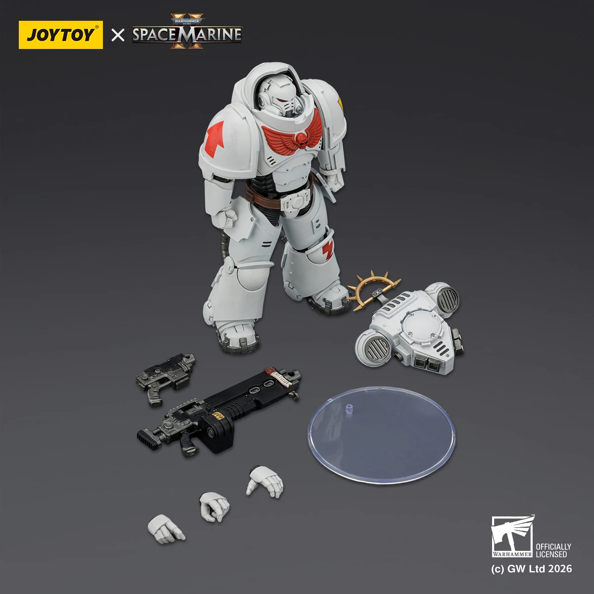 JOYTOY Warhammer 40K Miniatures Ultramarines Space Woves 1/18 Heavy Intercessor Bolt Rifle Pistol Gearticuleerde verzamelfiguur