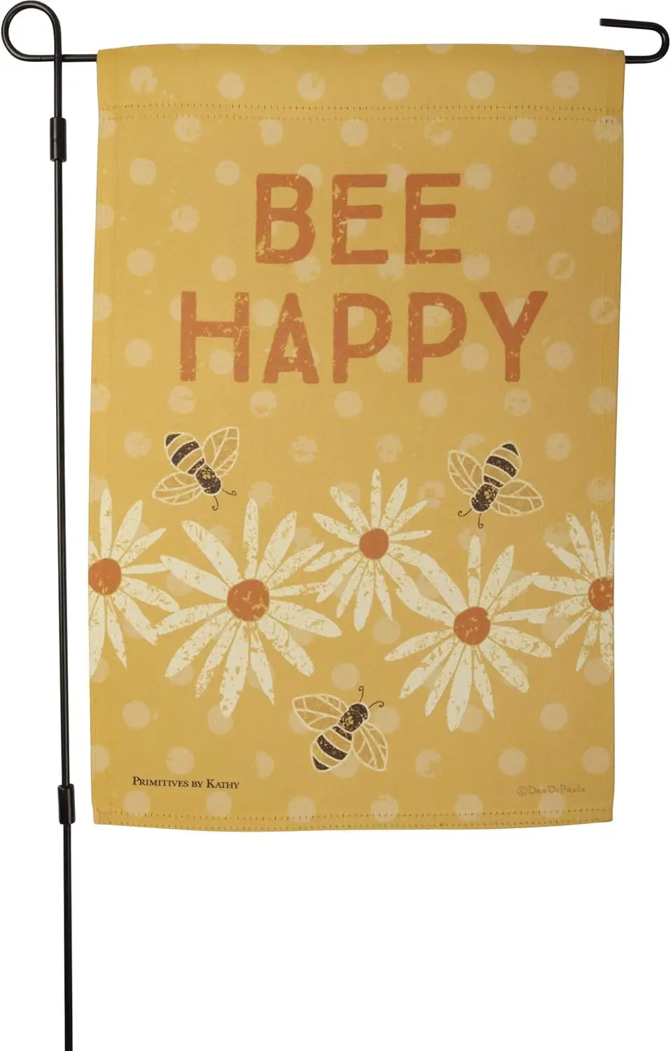 Primitives by Kathy 108591 Bee Happy Garden Flag, multi color