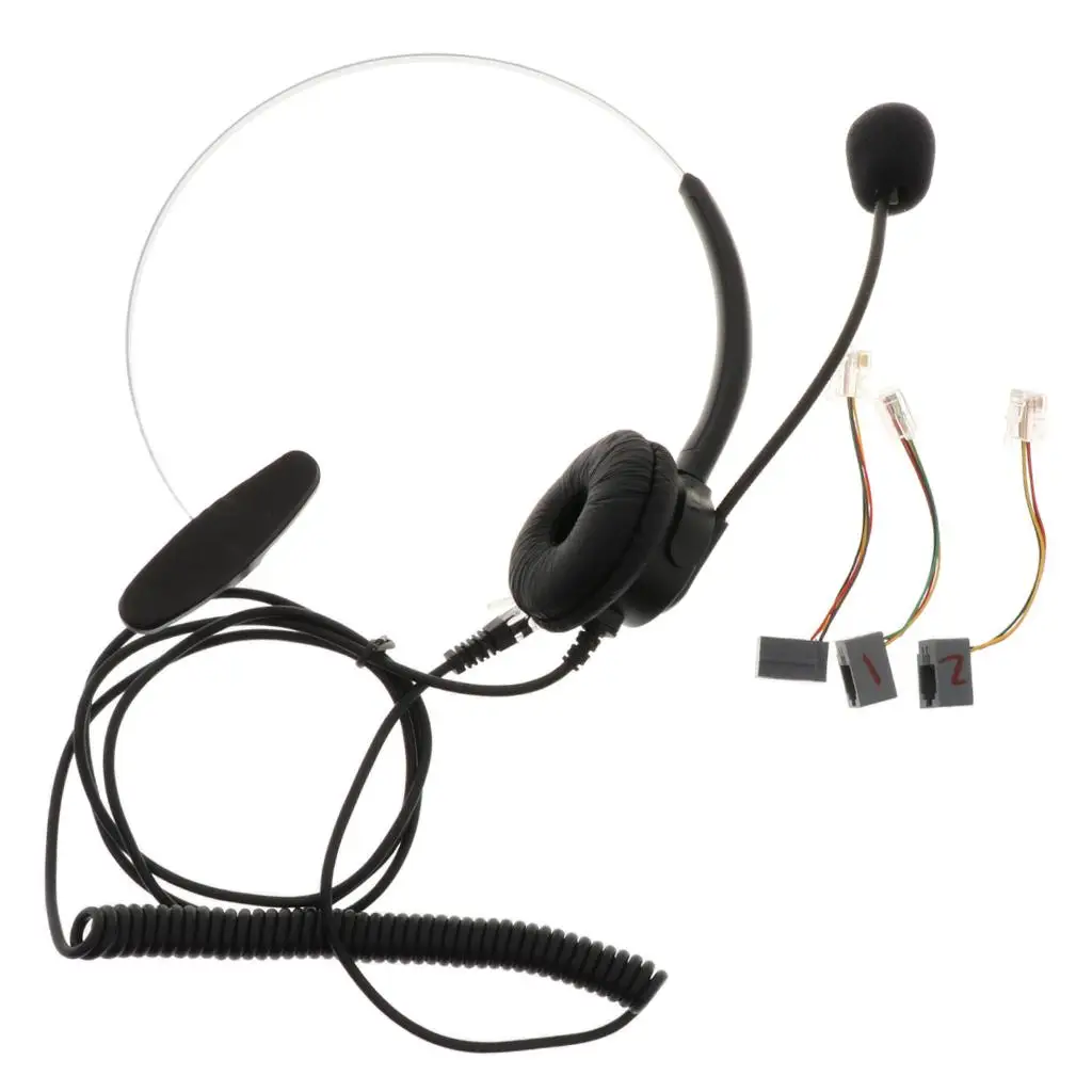 RJ9 Handsfree Headset Noise Canceling Telephone Headphone for Call Center