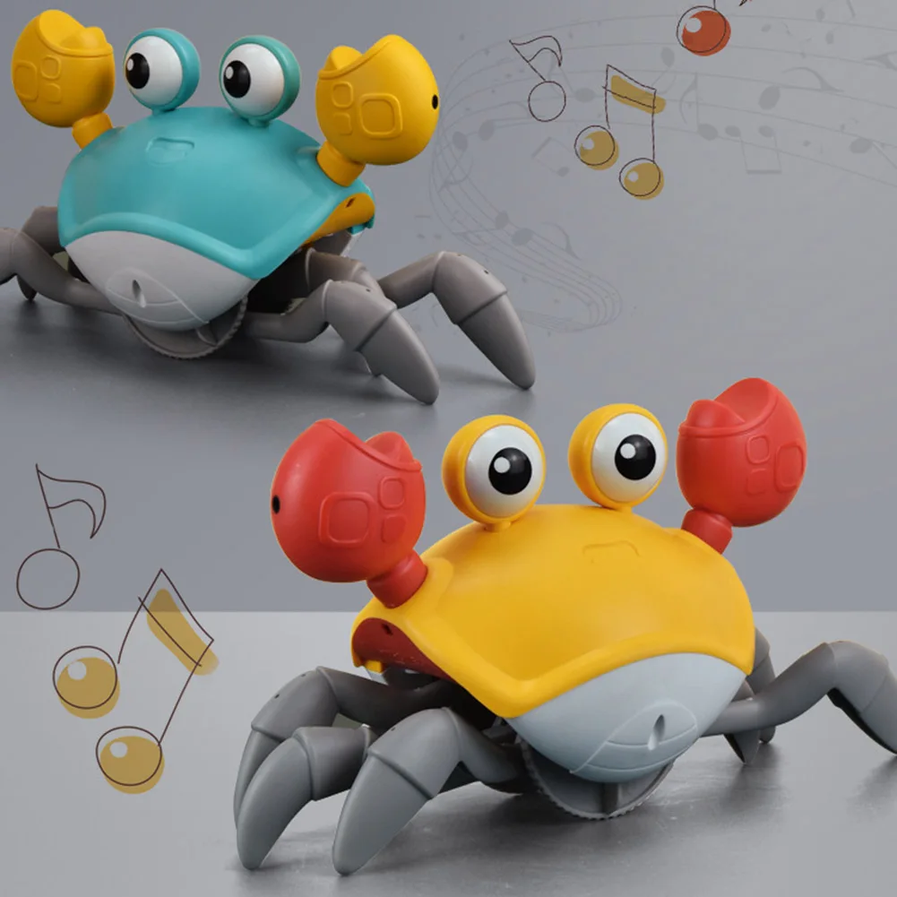 

New Crawling Crab Baby Toy Automatically Avoid Obstacles Baby Interactive Toy Crawling Interactive Escape Crabs Walking Dancing