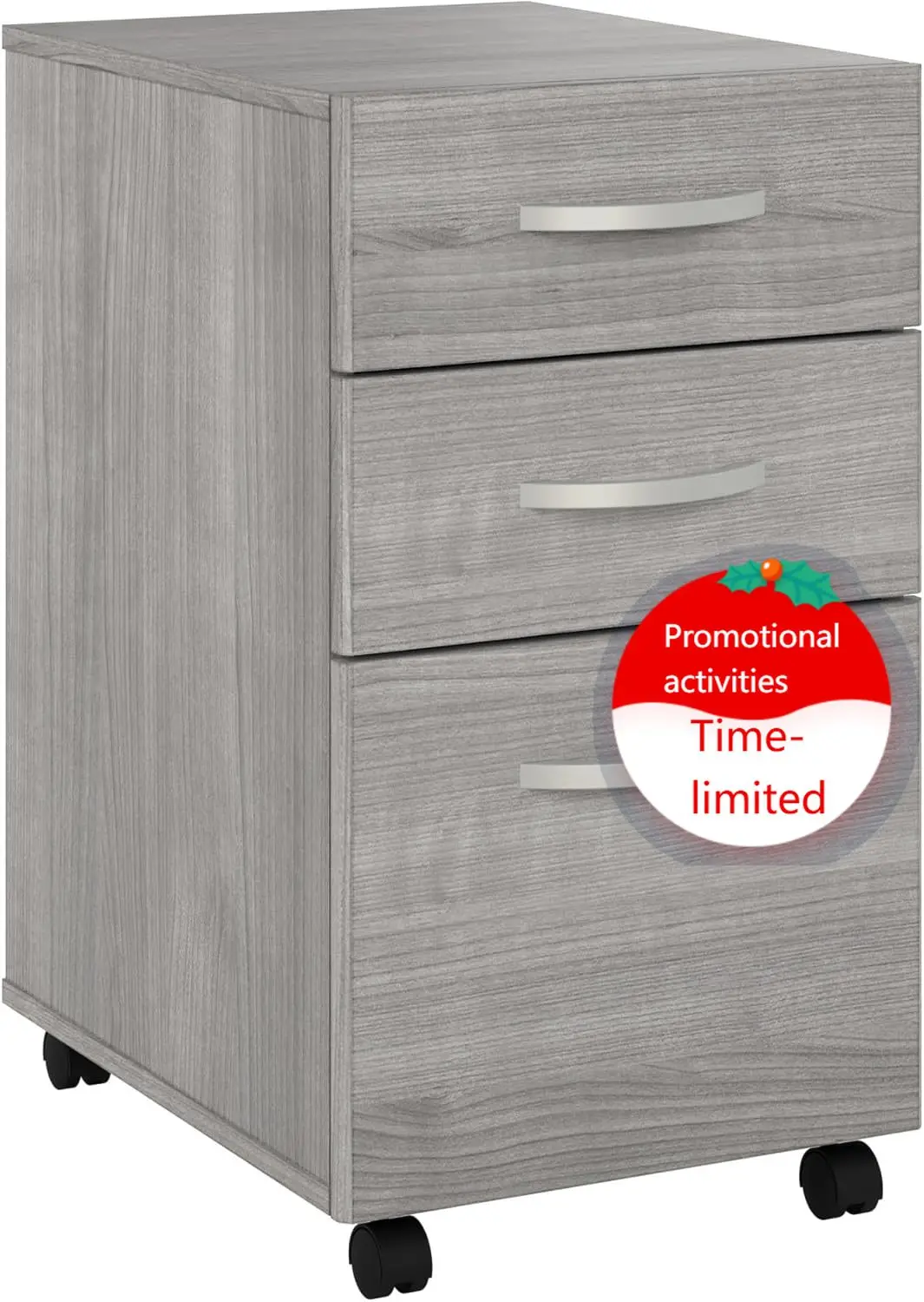 

Ограниченное по времени предложение: Мобильный шкаф для документов Time-limitedBush Business Furniture Studio C с 3 ящиками, цвет платиновый серый | Сборный офисный шкаф для хранения для H