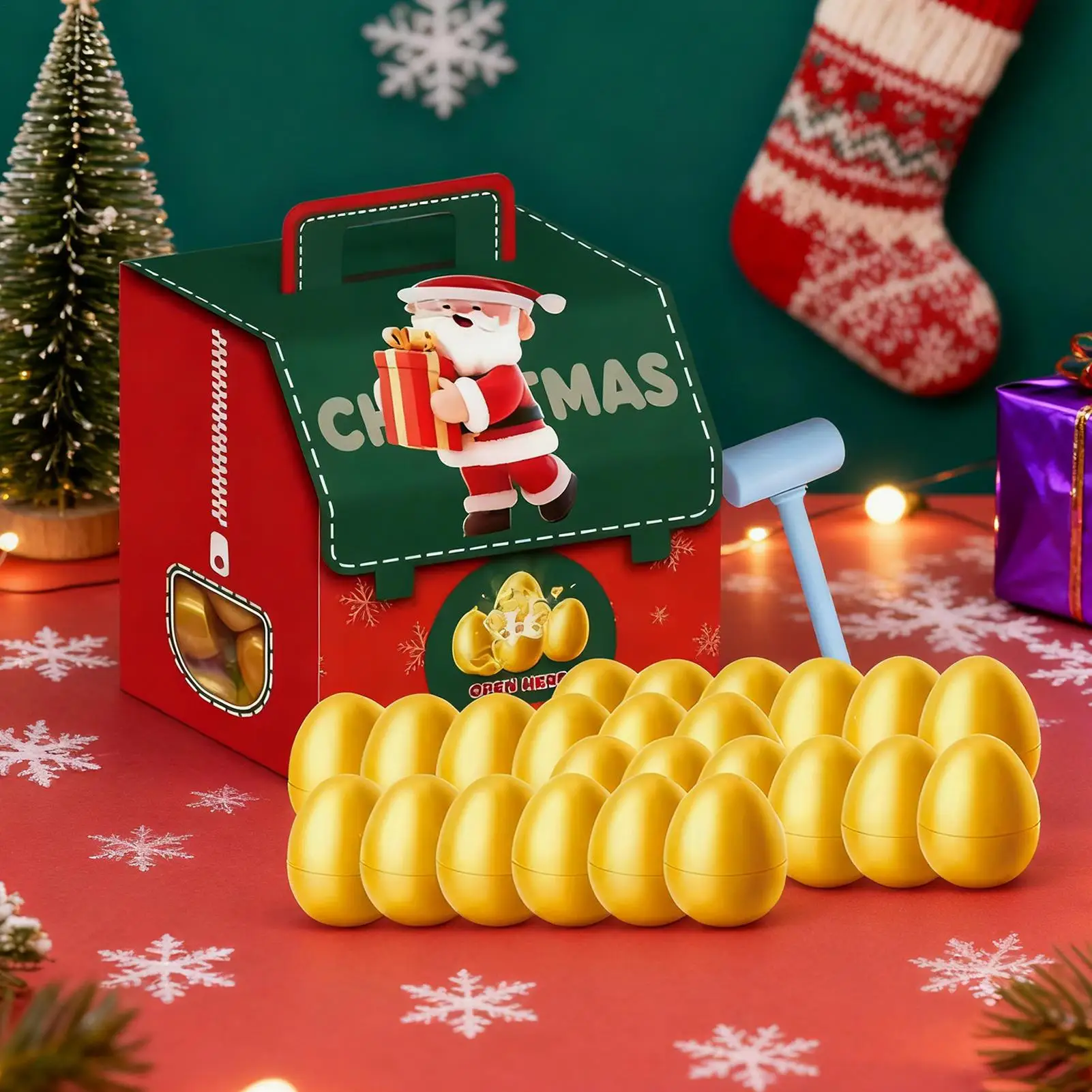 عيد الفصح ملء البيض الذهبي عيد الفصح الديكور البيض البلاستيك BlindBox لعبة محاكاة 24 يوم قابلة لإعادة الاستخدام تحصيل لعبة مهرجان الطرف #2