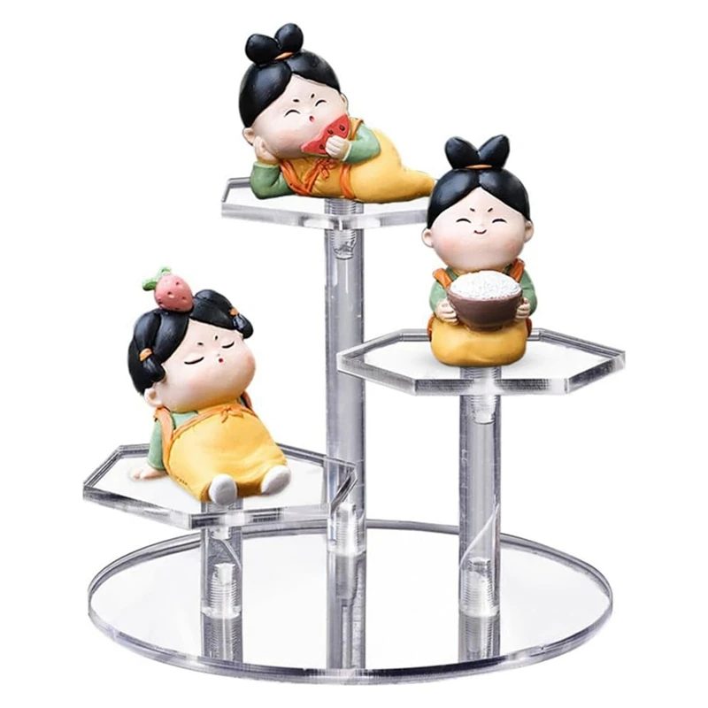 3 Position Acrylic Display Rack Lipstick Cosmetics Toys Model Storage Rack Dessert Display Stand