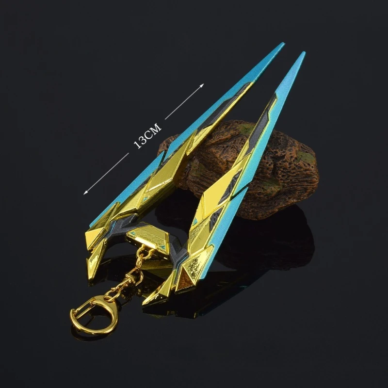 13 سنتيمتر/5.12in Valorant لعبة الأجهزة الطرفية نماذج الأسلحة مخلوق حصاد الحرف المعدنية الحلي مجموعات شاشة لسطح المكتب الهدايا #6