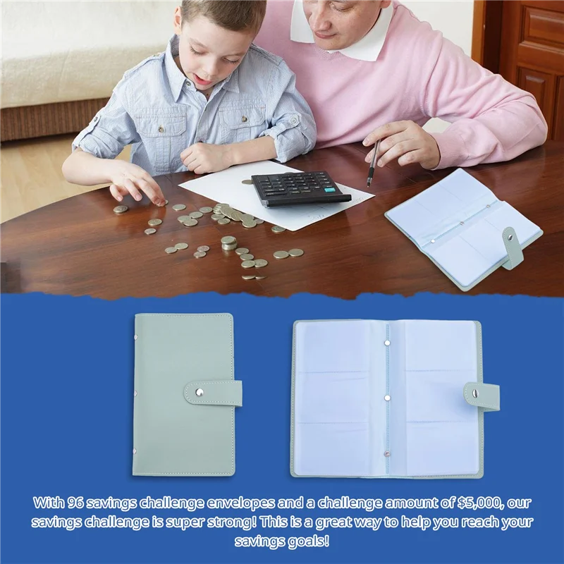 Buku Tantangan Penghematan Amplop 96 Presisi, Pengikat Anggaran Penghematan Uang 96 Amplop, Pengikat Tantangan 96 Amplop