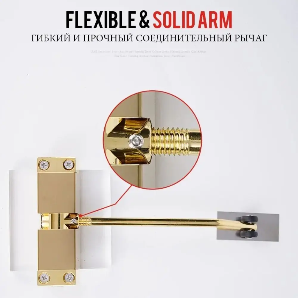 

Автоматический доводчик для дверей из алюминиевого сплава, самозакрывающийся, износостойкий, пружинный, для монтажа, фурнитура для дверей