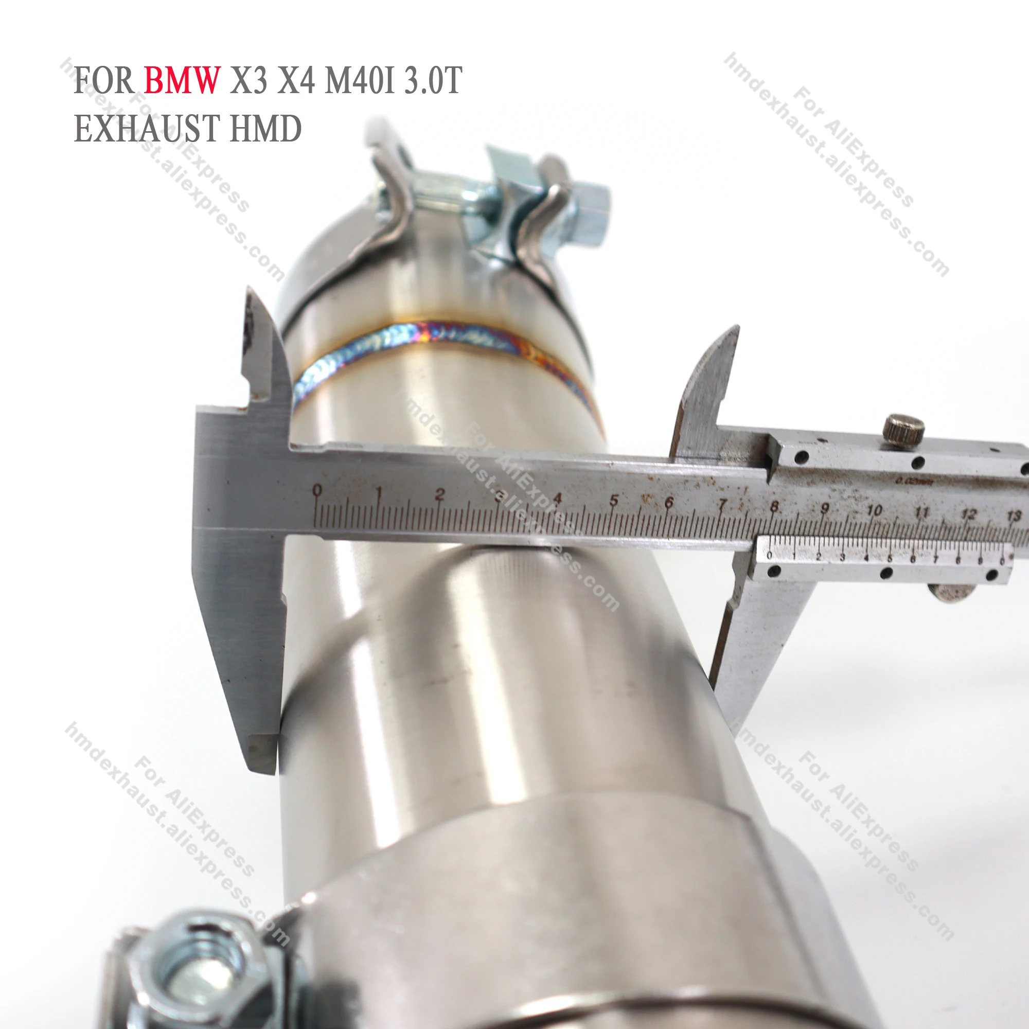 HMD Exclusive customization Stainless Steel Exhaust System Performance Middle pipe for BMW X3 X4 M40I 3.0T Car