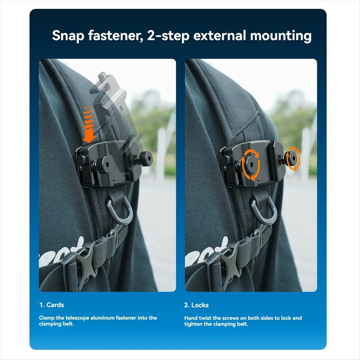 Telescope Mount 38MM Quick Release Plate 1/4 Supports 360° Rotation for Monoculars Binoculars Backpack Mount
