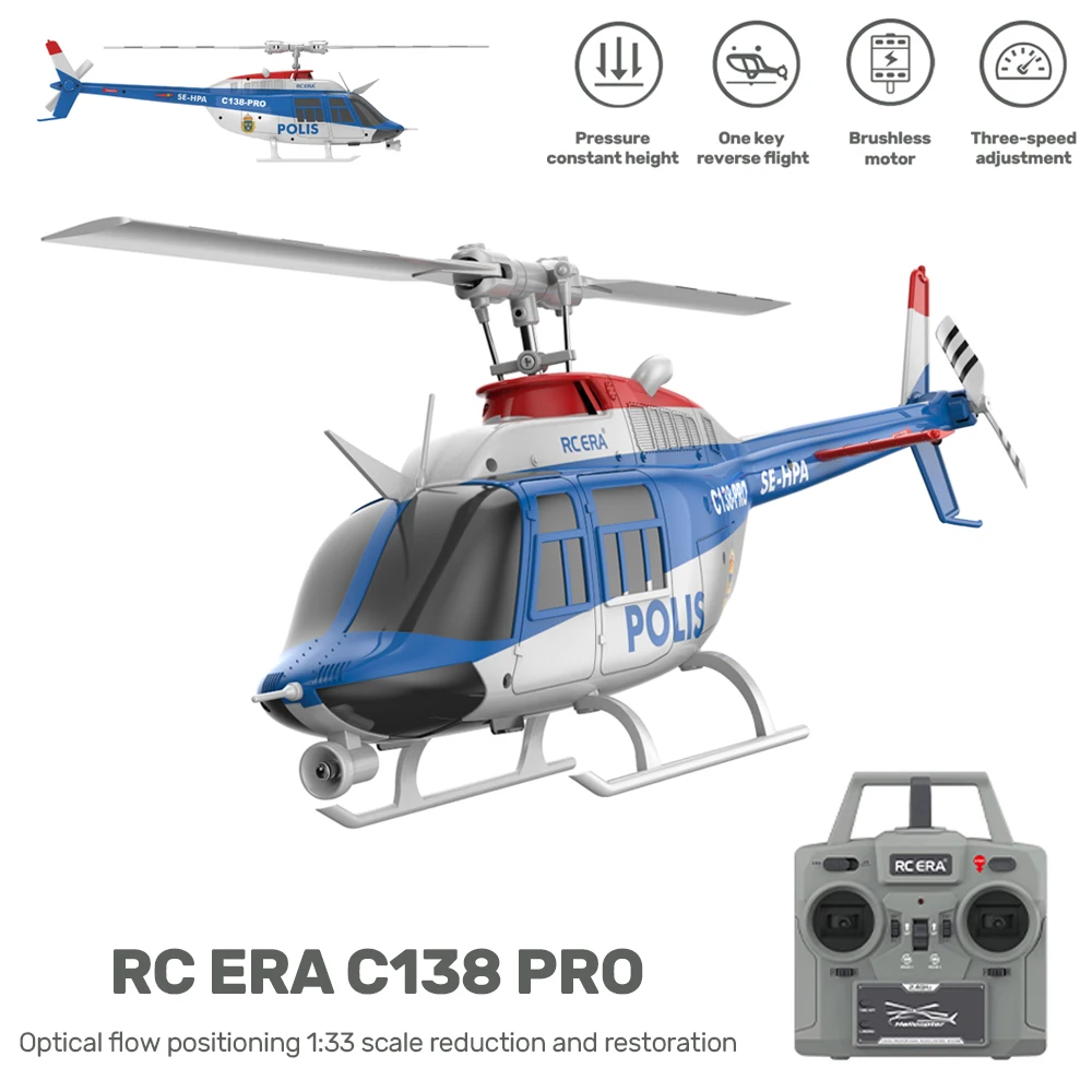 

C138 PRO RC Вертолет с гироскопом 6-канальный бесщеточный однолезвие Бесщеточный трюковый вертолет с дистанционным управлением Игрушки для взрослых