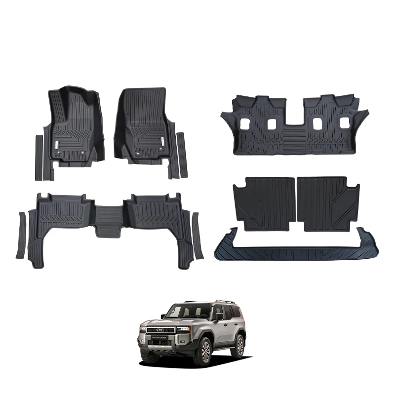 Anti-slip TXR Auto Floor Mats Odorless All Weather Protection Mats Liner Cars Cover for Toyota Land Cruiser Prado 250 2024-