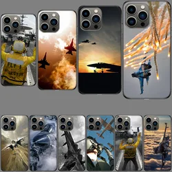 Military Aircraft Warship Fighter Phone Case For Iphone 16 15+ Pro Max 17 Air 14 Plus 16E 13 Pro 12 Mini 11 Cover