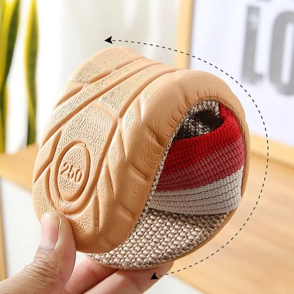 

Модные нескользящие льняные домашние тапочки: мягкие льняные мужские тапочки, впитывающие пот сандалии, женские тапочки для спальни