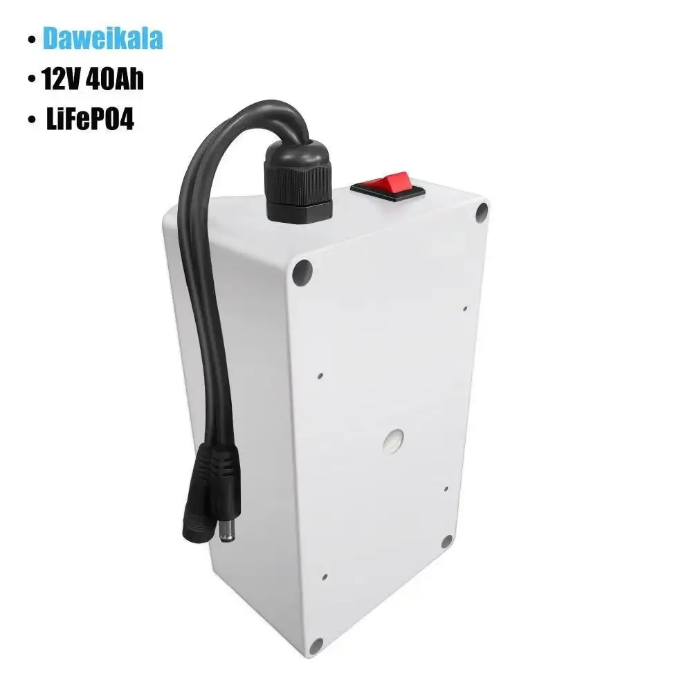 Batería recargable de iones de litio de alta capacidad 12V 10AH 20AH 30AH 40AH con cargador de corriente alterna, 4 tipos de desarrollo de tráfico