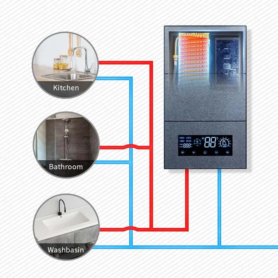 家全体用の電気瞬間給湯器、ce、cb、8500w、9000w、220v