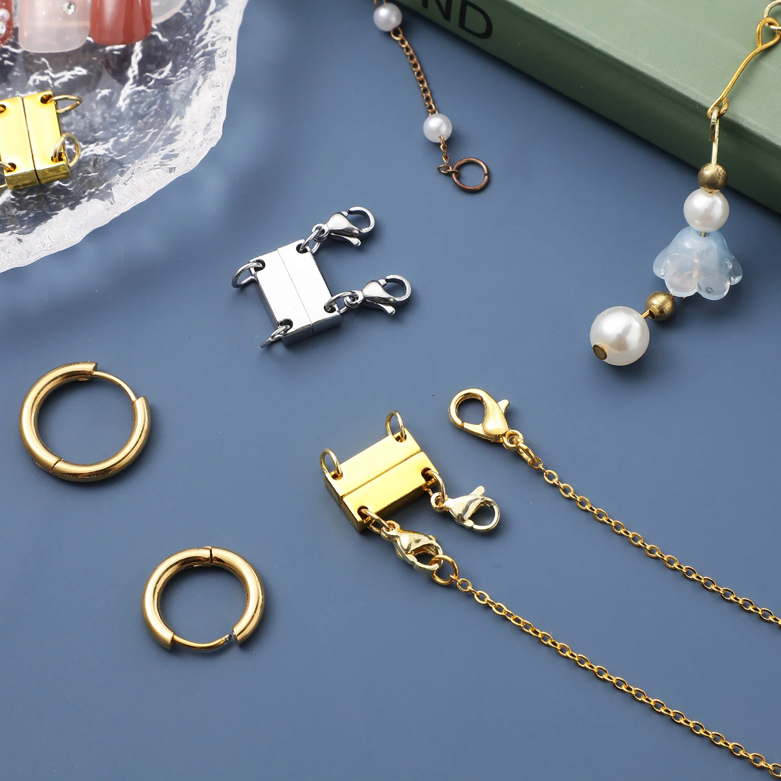 

2 шт. застежки для ожерелья из цинкового сплава, многослойные соединители, удлинители для двойных цепей, для женских многослойных ожерелий, для изготовления ювелирных изделий