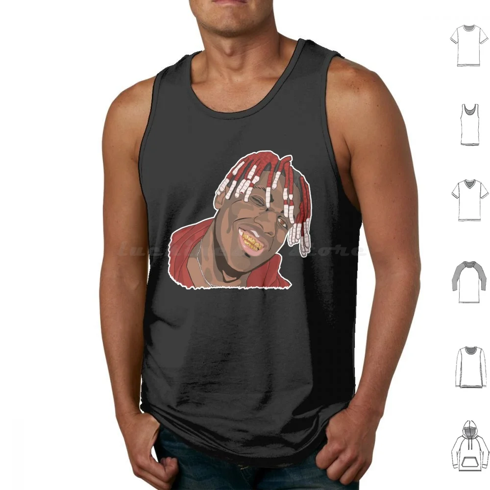 Wink Face Boat-Yatchy Rapper Tank Tops Vest Sleeveless Yatchy Lil Yatchy Boat Hip Hop Rapper Streetwear Rap Concert