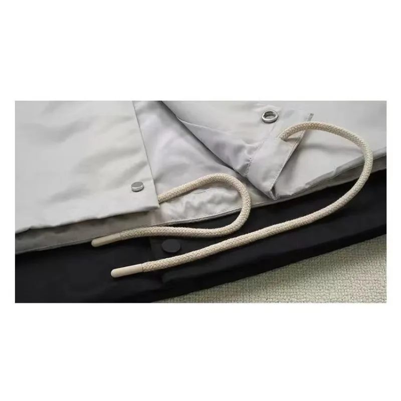 Season 8 Luxury Design Back Double Row Letter Nylon Jacket Classic Brand Double Line Men's Jacket High Street Couple Loose Coat