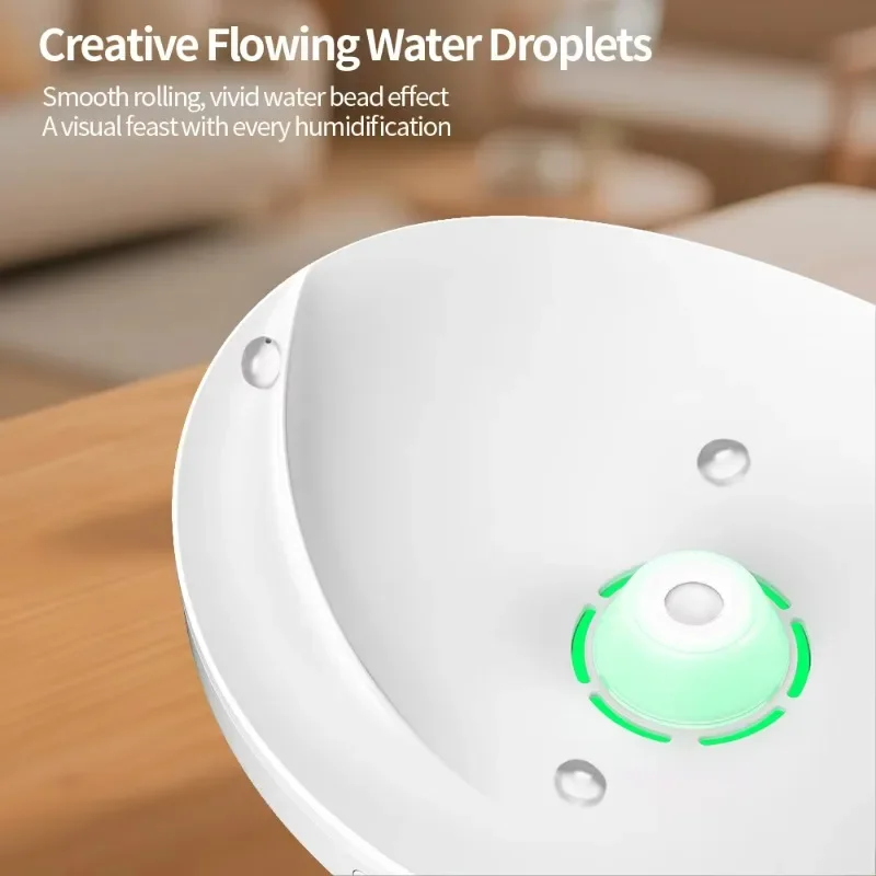 Lotus design smart humidifier watch can move water droplets, play Bluetooth music, 7-color light therapy to relax