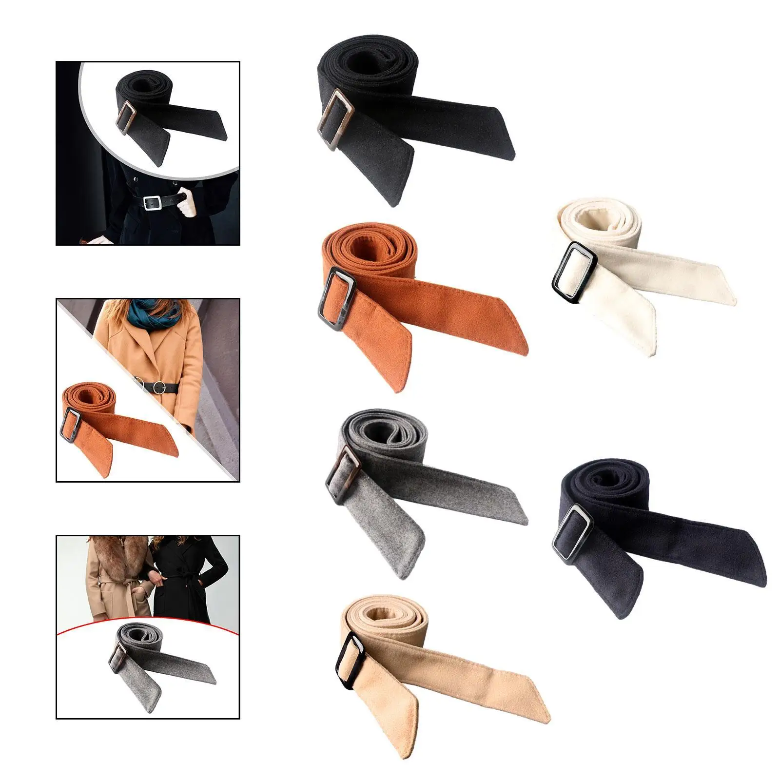 معطف نسائي من الصوف حزام خصر عصري ناعم وعملي مزدوج الجوانب ومتعدد الاستخدامات