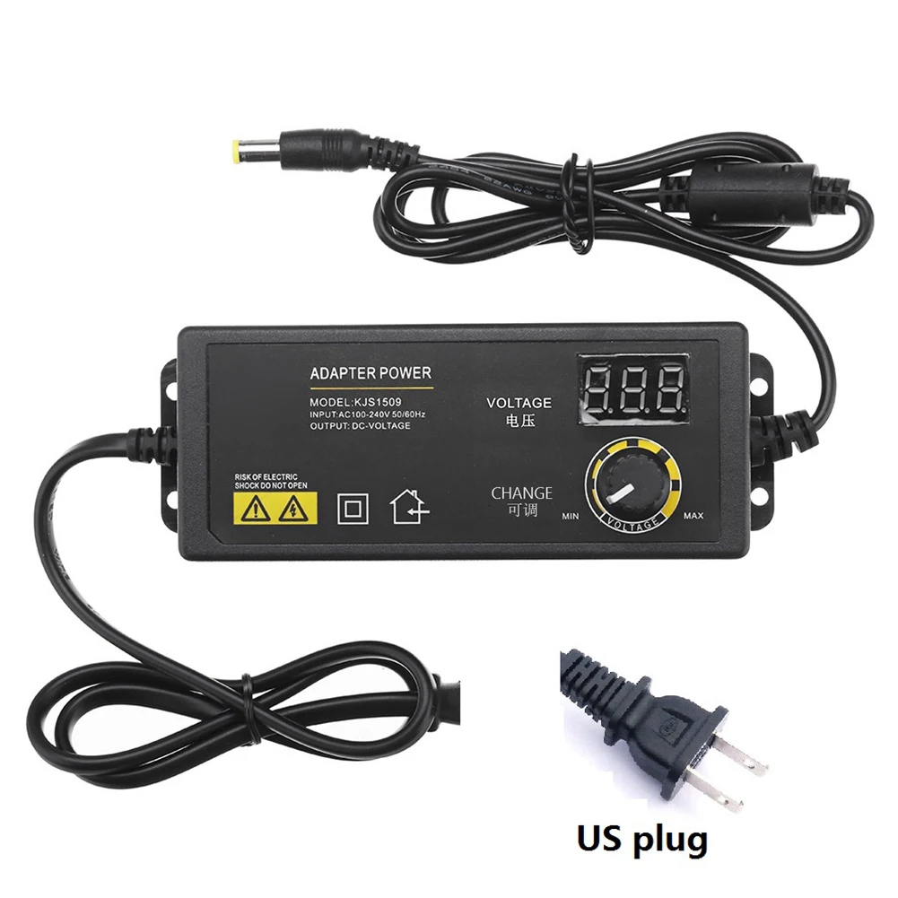 Voltage Regulating Power Supply Adatper for Game Player Motor Router US Plug with LCD Display Screen Instruments