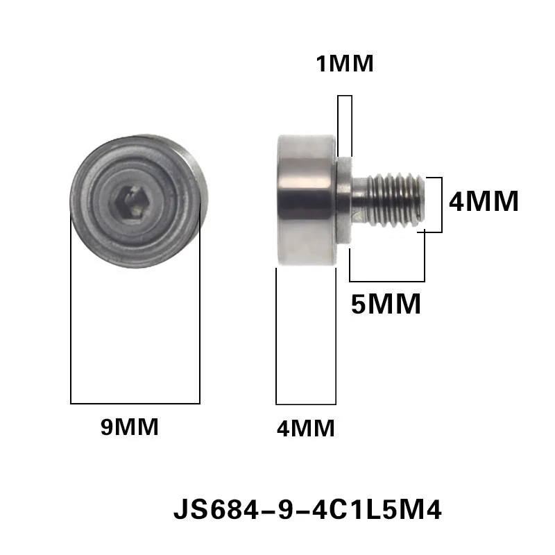 8Pcs Series External Thread Bearing Metal Strip Screw Bearing Stainless Steel M6 M8 M10 Bolt Screw M4