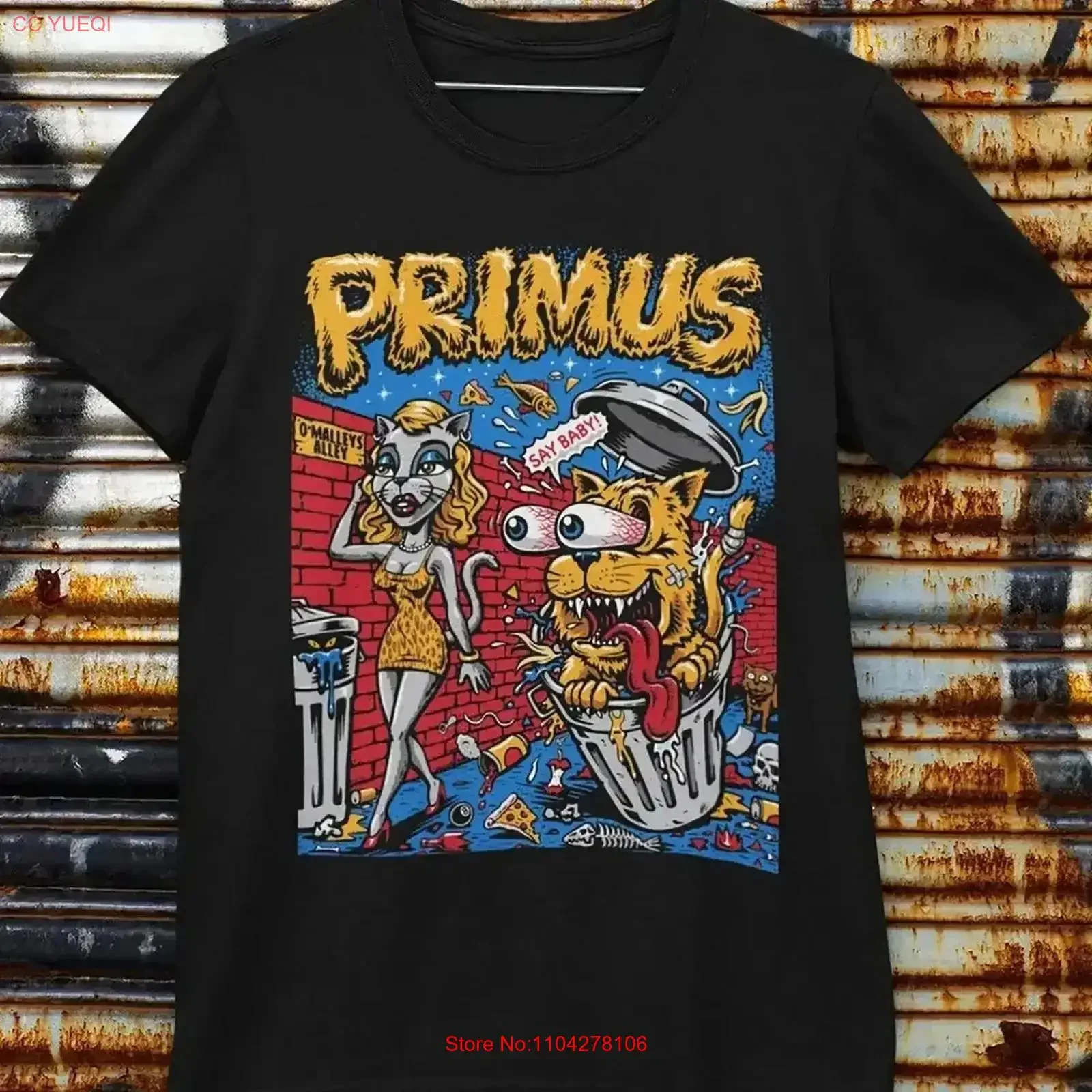 Primus Vintage T Shirt Front Print Adult Cotton Size S to 4XL long or short sleeves vintage Washed Top For Everyday Wear