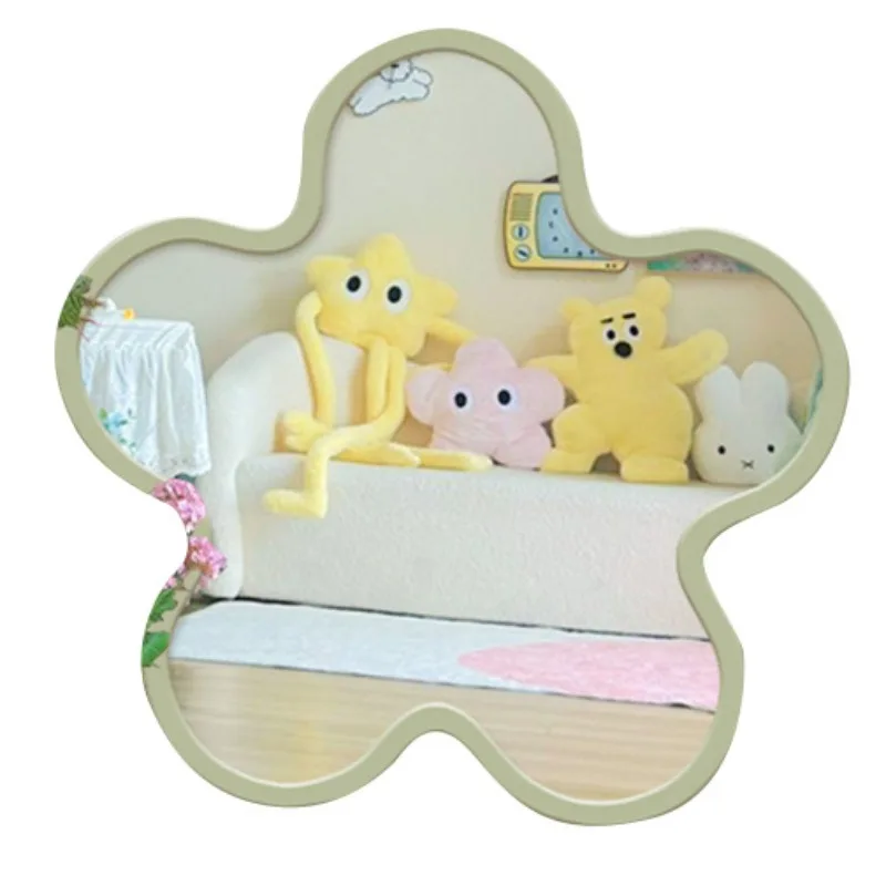 Cream wind Internet celebrity dopamine desktop ornament dressing mirror bedroom floor mirror decoration