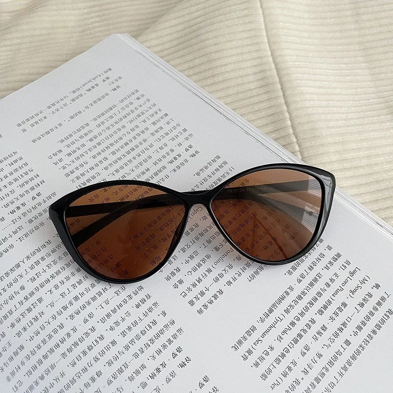 Heiße Koreanische Frauen Sonnenbrille Cat Eye Trend All-Match Brillen für Dame Anti-Uv Mode Brillen – Detail 6