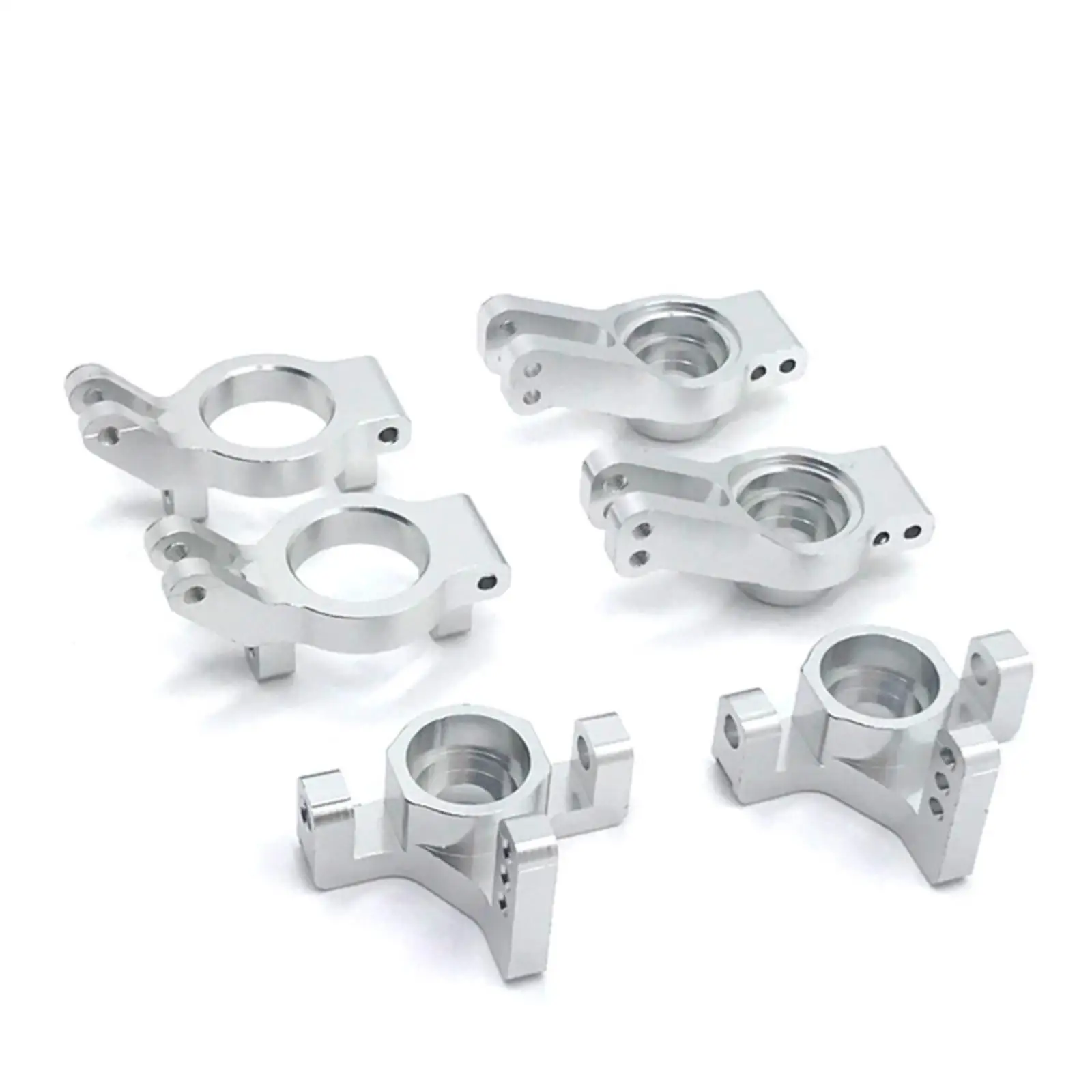 6 Pieces Front Steering Cup Upgrade Wheel Cups C-Hubs Metal RC Car Parts with