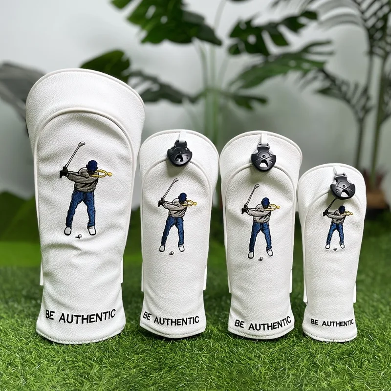 قطعة واحدة من الغطاء الواقي للجولف - مقاوم للغبار ومتين، تصميم متأرجح أبيض، ملحقات الجولف، تحمي رأس الكرة #2