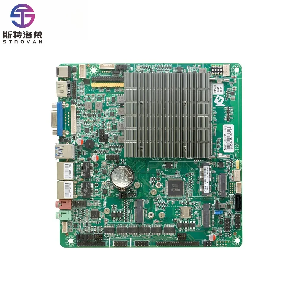 Embedded Motherboard  J6412 Quad Core DDR4 MSATA HD VGA LVDS EDP 2 RJ45 LAN 6 RS232 COM Industrial Motherboard