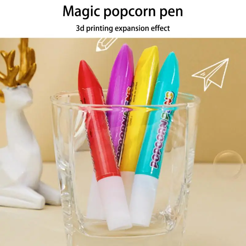 Expansion Effect Colored Pen Write School Stationery Manual Bubble Pen Popcorn Pen Bubble Pen Renovation Expansion Effect