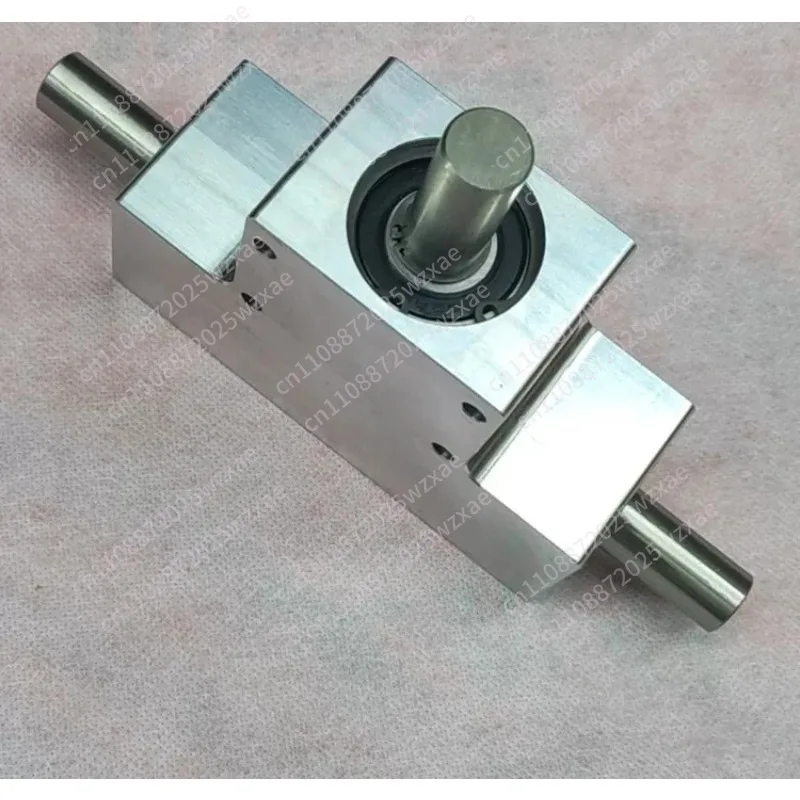 Compact 90 degree right angle, spiral bevel gearbox 1:1 transmission ratio, single/dual output 15mm shaft diameter