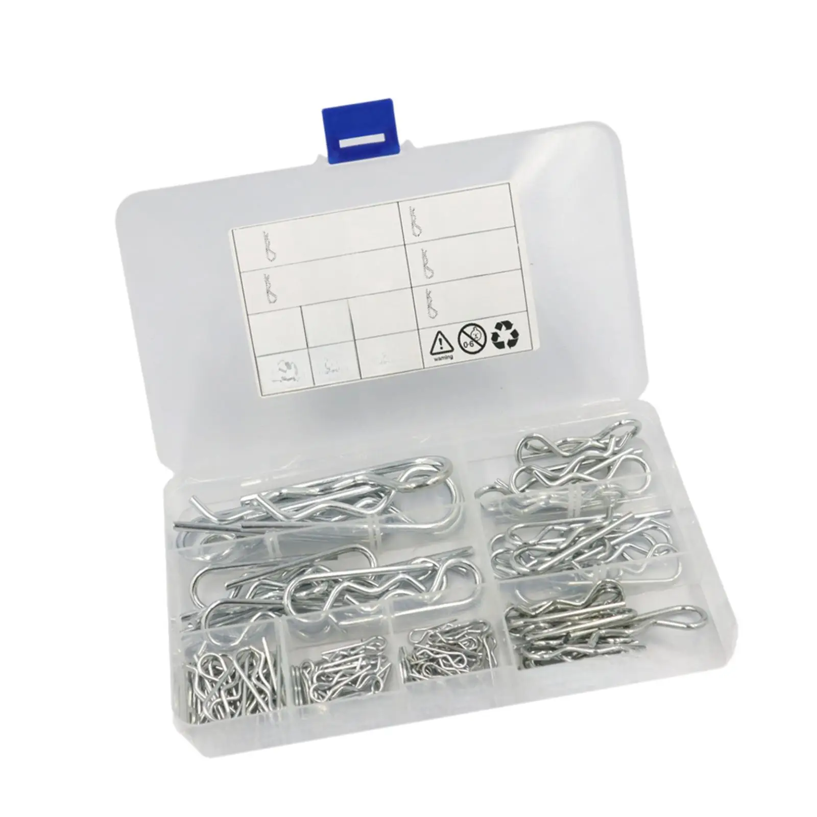 125x Cotter Hairpin Assortment Kit Hitch Pin Clips Replacement Splits Pin for Tractor Automotive Mechanics Tillage Machine