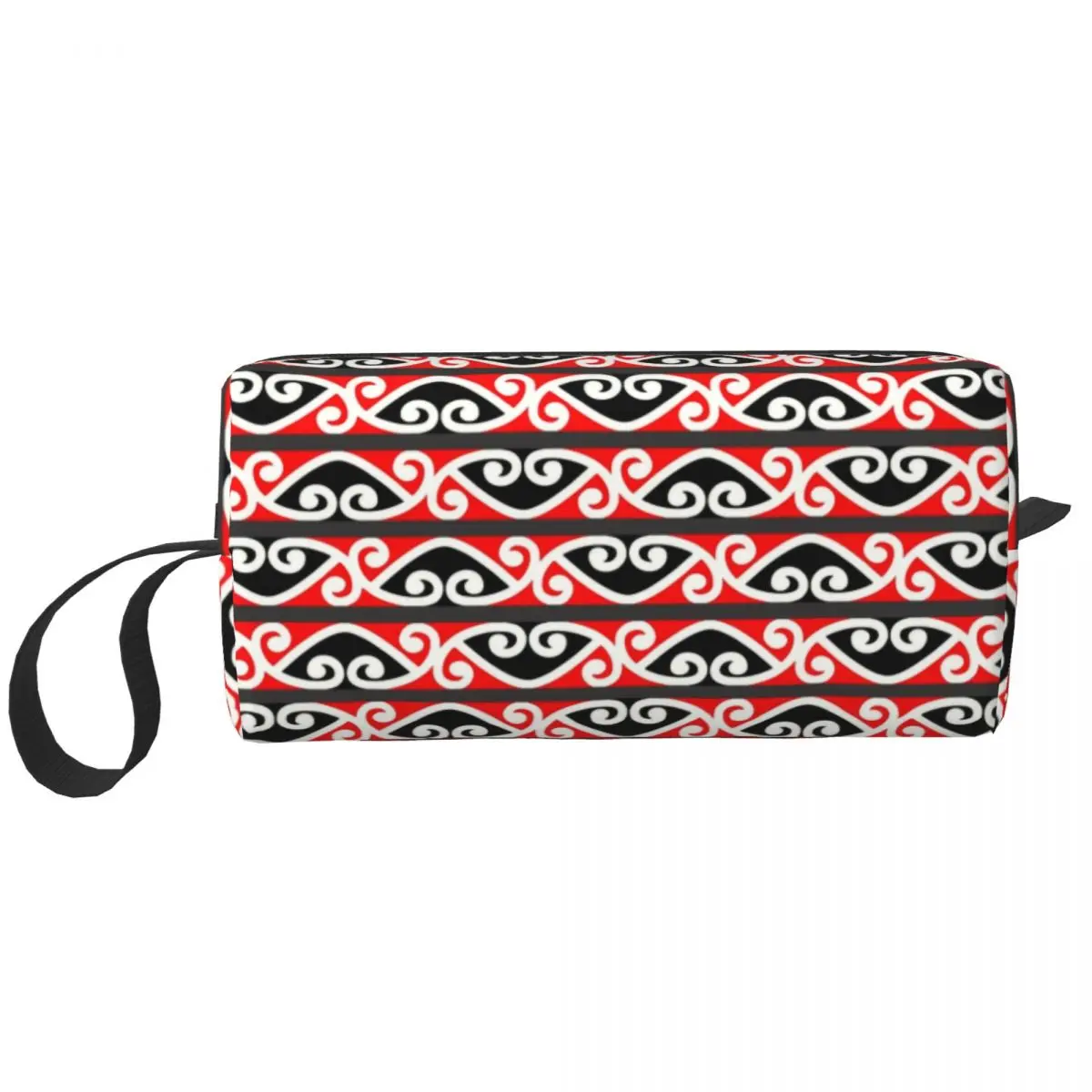 Custom Kowhaiwhai Maori Art Toiletry Bag Koru New Zealand Culture Makeup Cosmetic Organizer Ladies Beauty Storage Dopp Kit Box