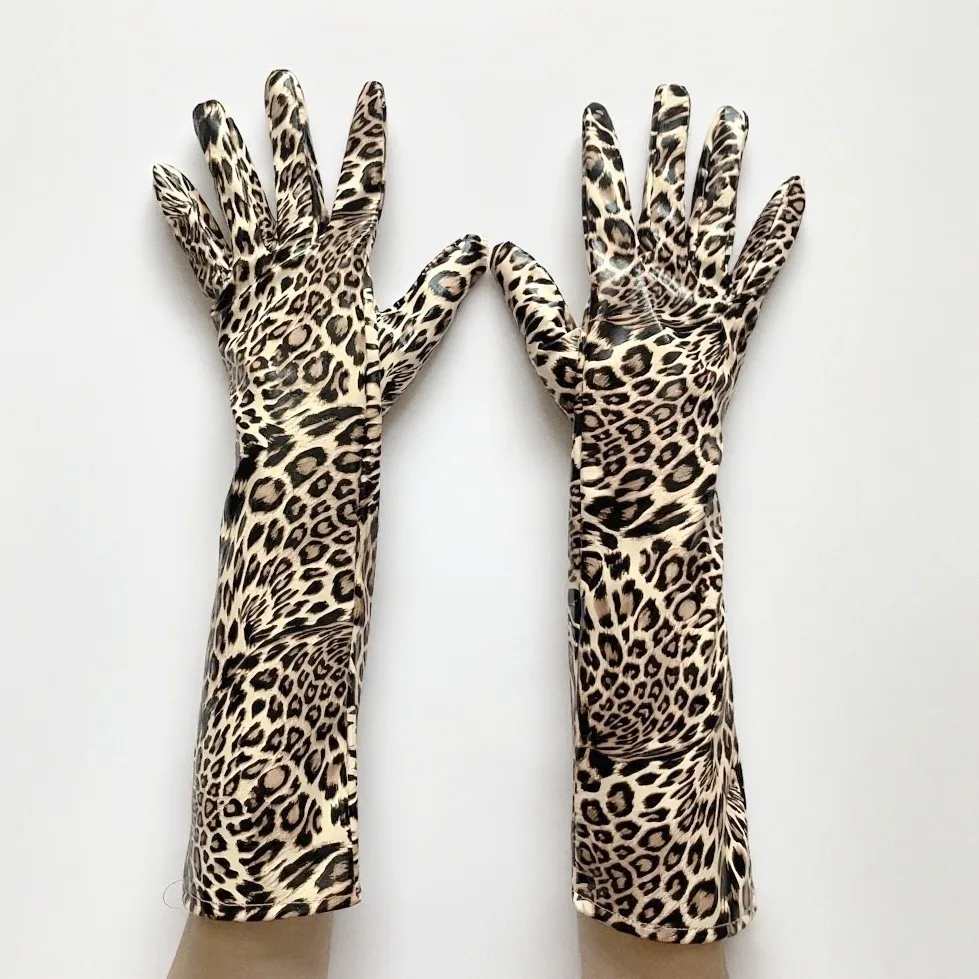 50cm-sexy-leopard-print-pu-imitation-leather-gloves-cosplay-halloween-decoration-stage-show-shiny-leather-long-gloves