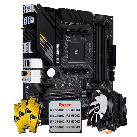 B550 Gaming Motherboard CPU Ryzen R7 5800X R5 5600X R9 3900X Memory 4*16G 64G 4*8G DDR4 3000MHz Build Video Gaming Computer