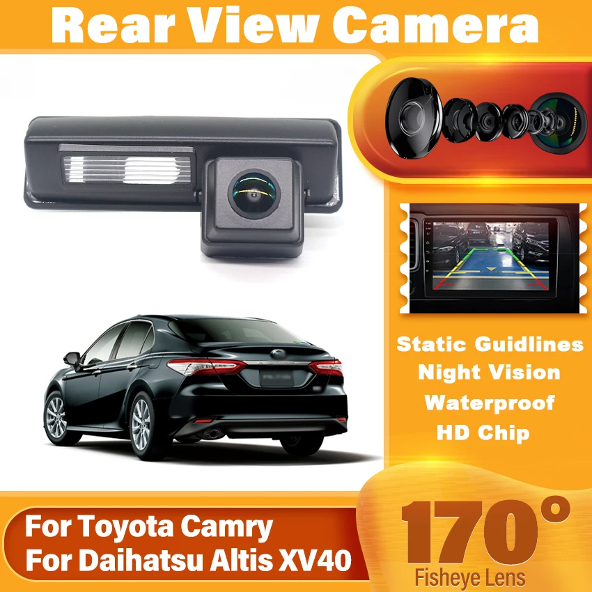 HD CCD 1080x720P Car Rear Camera For Toyota Camry For Daihatsu Altis XV40 2007~2010 2011 Night Vision Parking Reverse Camera